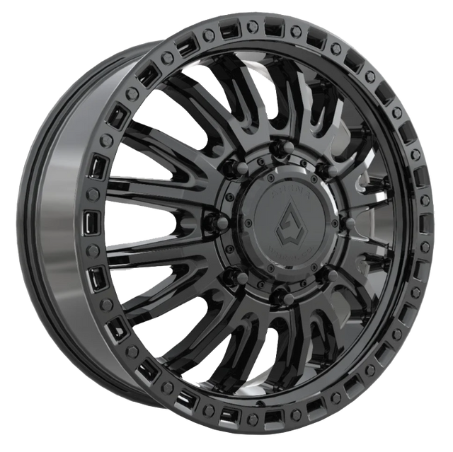 Arena Mission Glossy Black 22x8.25 22" Dually Wheels