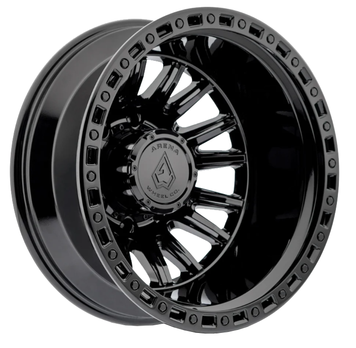 Arena Mission Glossy Black 22x8.25 22" Dually Wheels