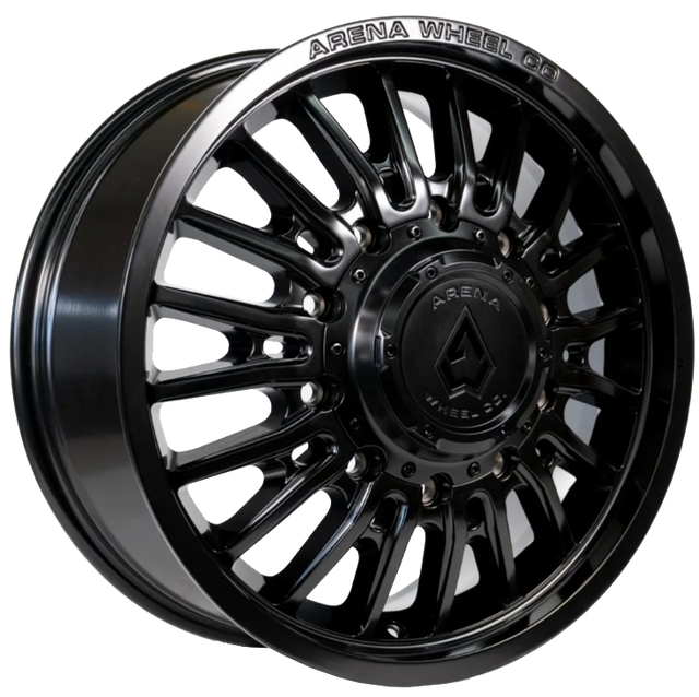 Arena Thunder Satin Black 22x8.25 22" Dually Wheels