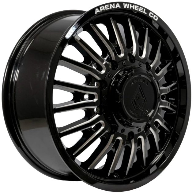 Arena Thunder Gloss Black And Milled 20x8.25 20" Dually Wheels