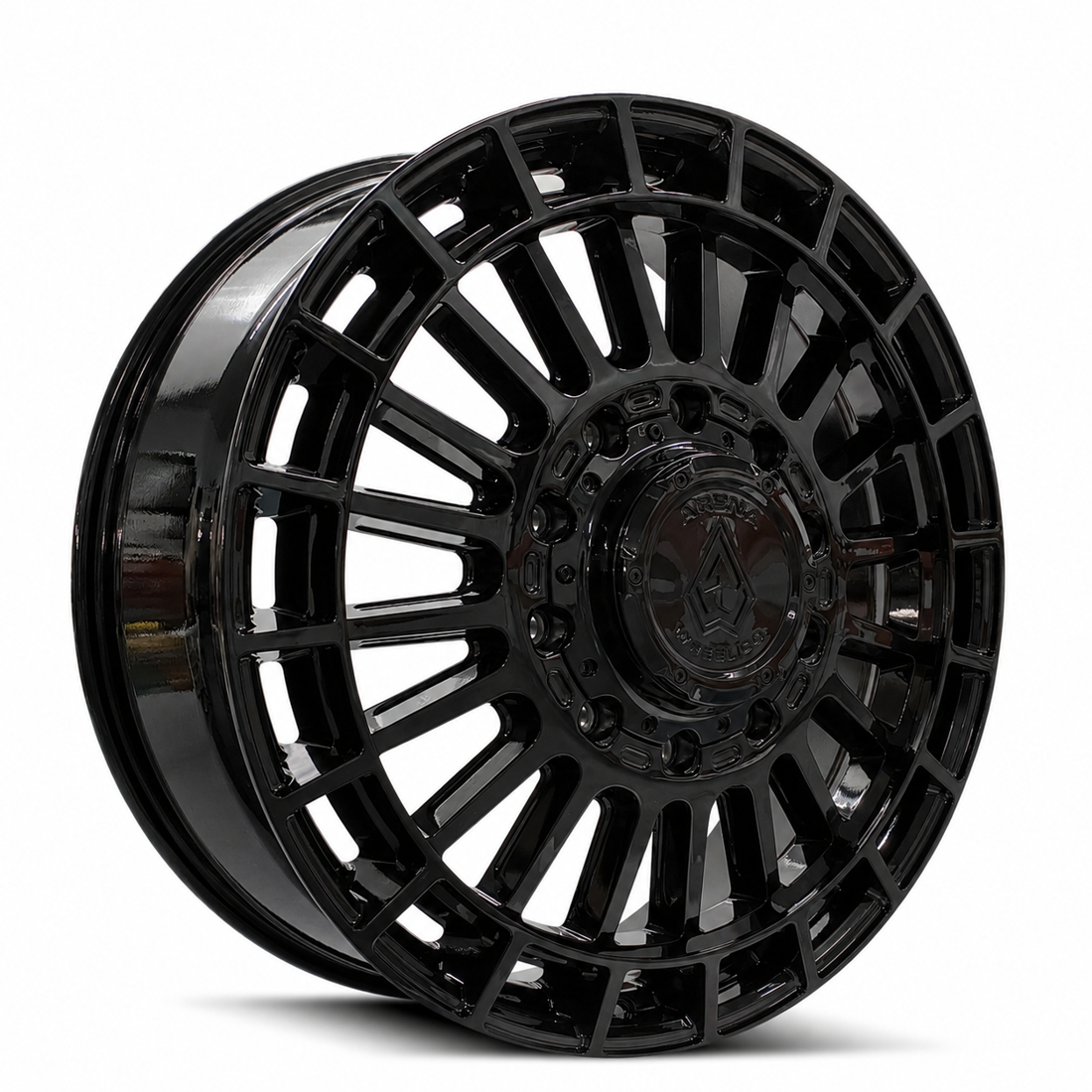Arena A151 Blaze Gloss Black 20x8.25 8x210 Dually Wheels