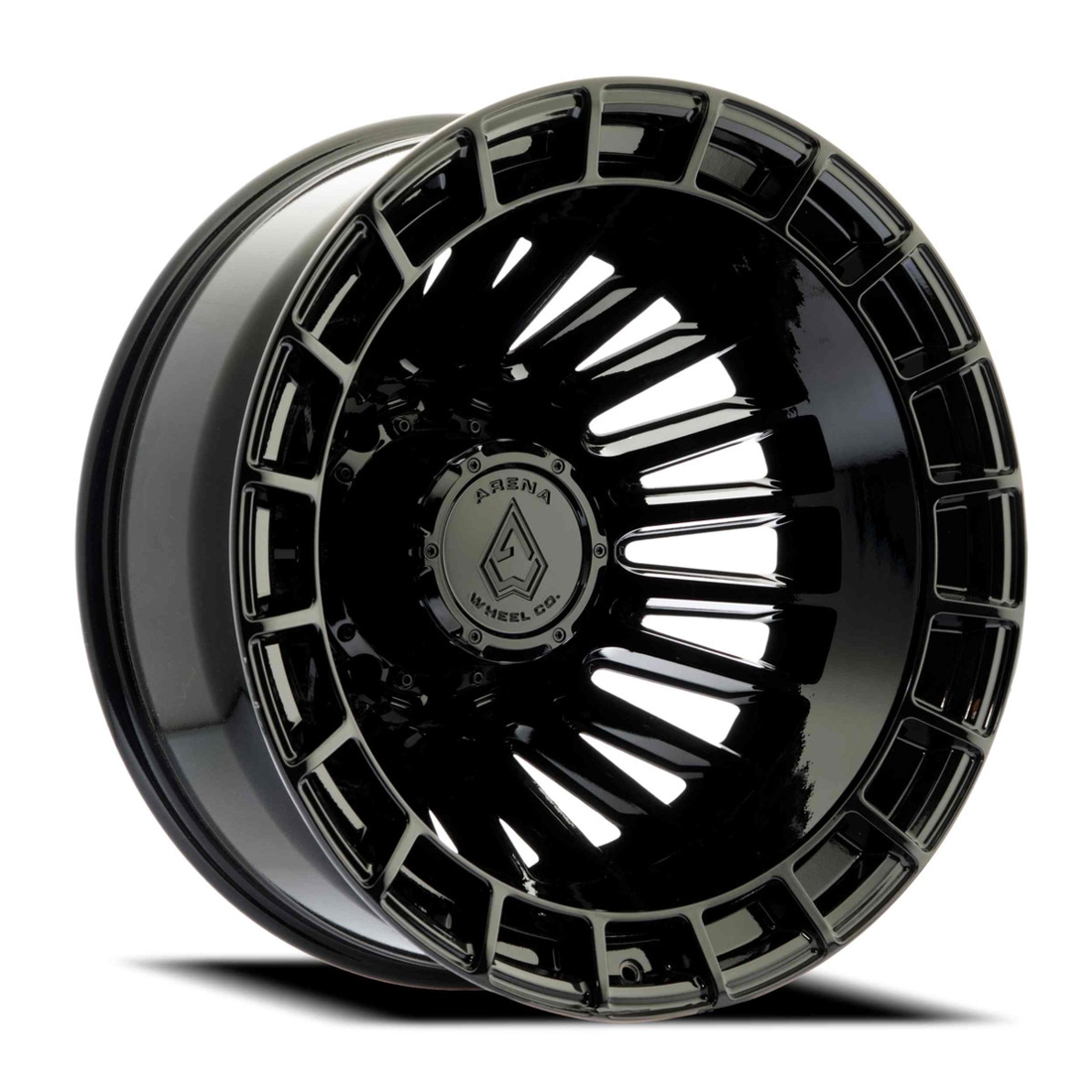 Arena A151 Blaze Gloss Black 20x8.25 8x210 Dually Wheels