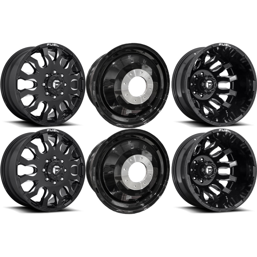 Fuel Offroad Blitz Dually 20x8.25 Wheels & Kenda Tires Klever R/T 35x12.50R20 Tires - 20" Dually Package