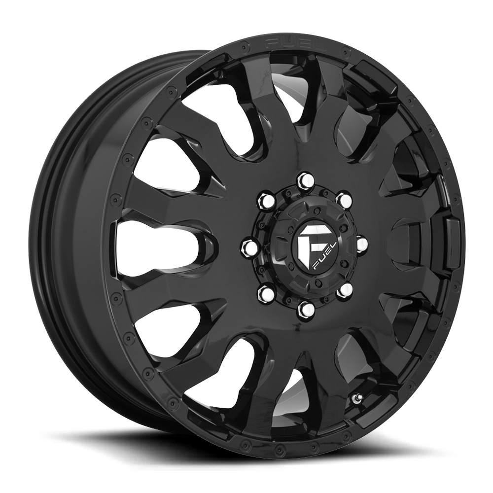 Fuel Offroad Blitz Dually Gloss Black 20x8.25 Wheels & BF Goodrich Tires All-Terrain T/A KO3 285/55R20 Tires - 20" Dually Package