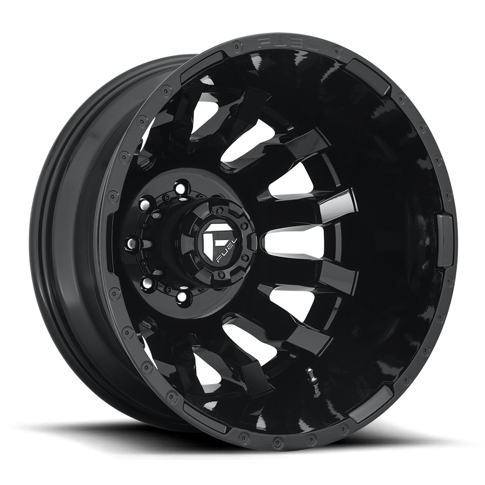 Fuel Offroad Blitz Dually Gloss Black 20x8.25 Wheels & Toyo Tires Open Country R/T Pro 38x13.50R20 Tires - 20" Dually Package