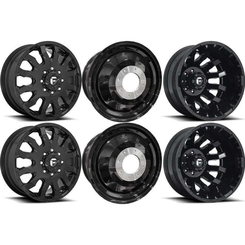Fuel Offroad Blitz Dually 20x8.25 Wheels & Nitto Tires Trail Grappler M/T 37x11.50R20 Tires - 20" Dually Package