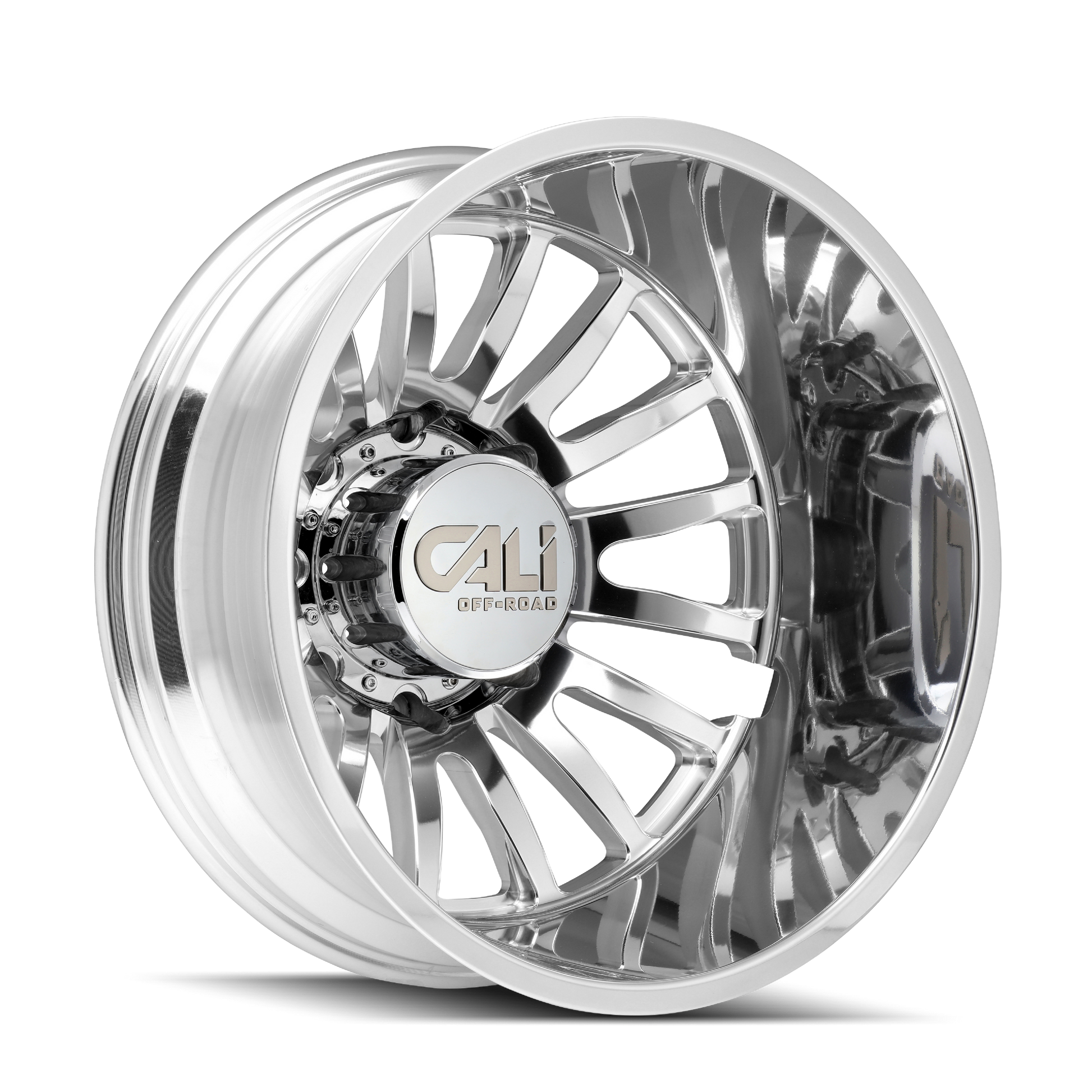 Cali Offroad Summit Polished with Milled Spokes 20x8.25 20" Dually Wheels