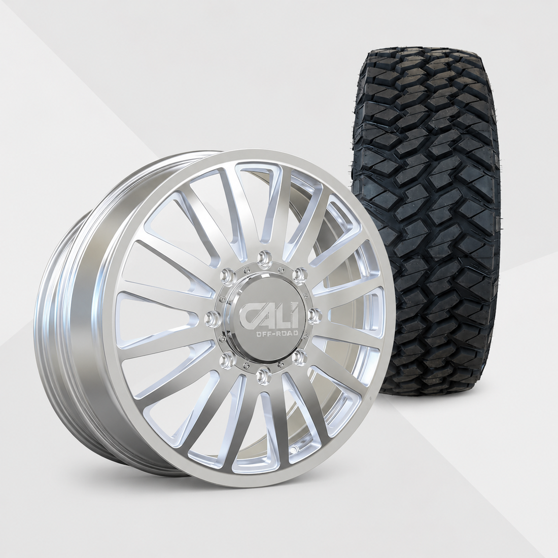 Cali Offroad Summit Dually 20x8.25 Wheels & Nitto Tires Trail Grappler M/T 285/60R20 Tires - 20" Dually Package