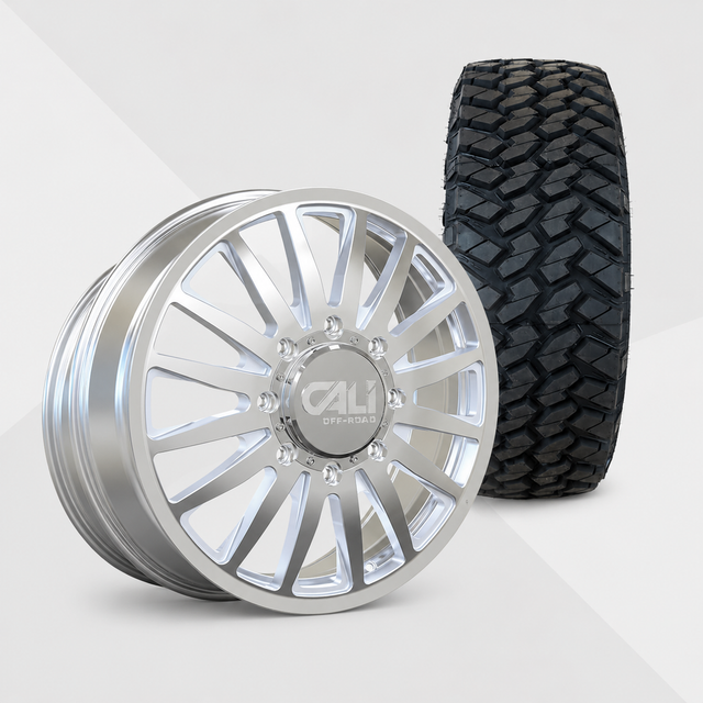 Cali Offroad Summit Dually 20x8.25 Wheels & Nitto Tires Trail Grappler M/T 285/60R20 Tires - 20" Dually Package