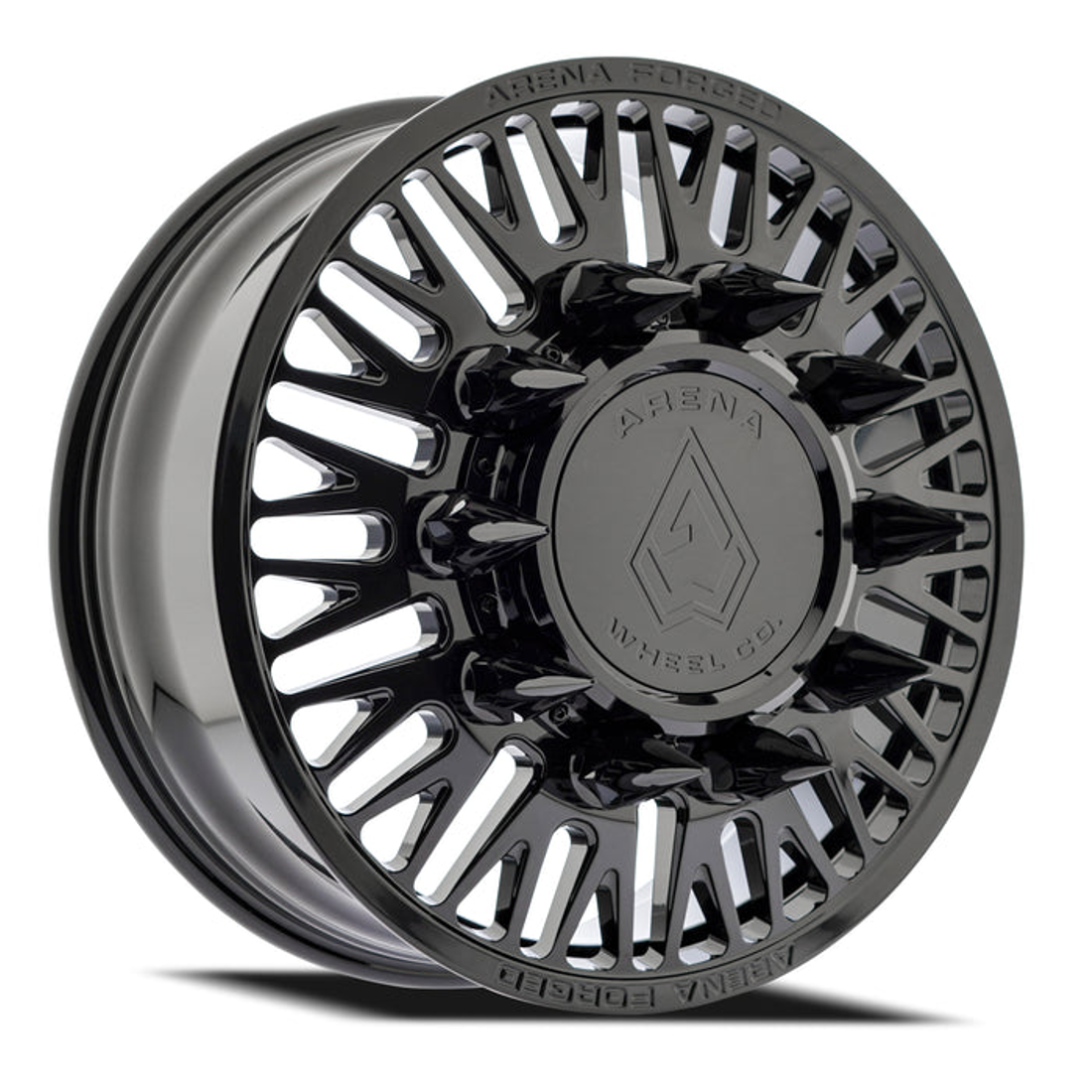 Arena Forged Casino Gloss Black 22x8.25 8x200 Dually Wheels