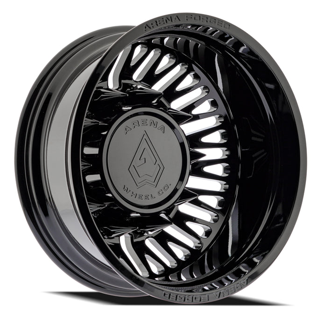 Arena Forged Casino Gloss Black 24x8.25 10x225 Dually Wheels