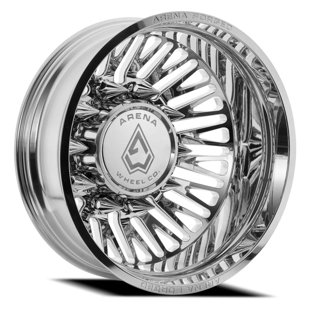 Arena Forged Casino Milled And Polished 24x8.25 8x200 Dually Wheels