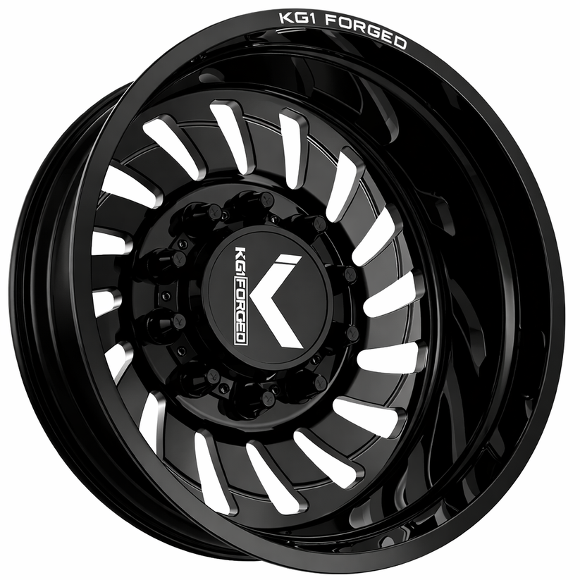 KG1 KD005 Razor-KD Gloss Black 24x8.25 24" Dually Wheels