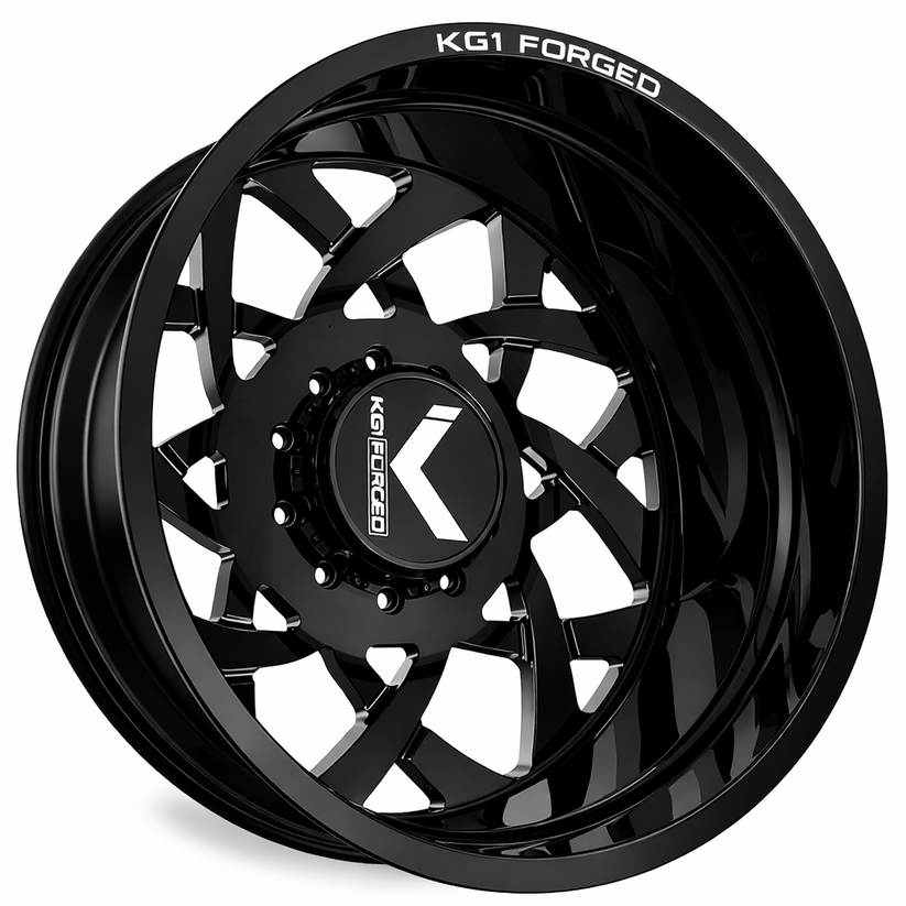 KG1 KD008 Orbital-KD Gloss Black 24x8.25 24" Dually Wheels