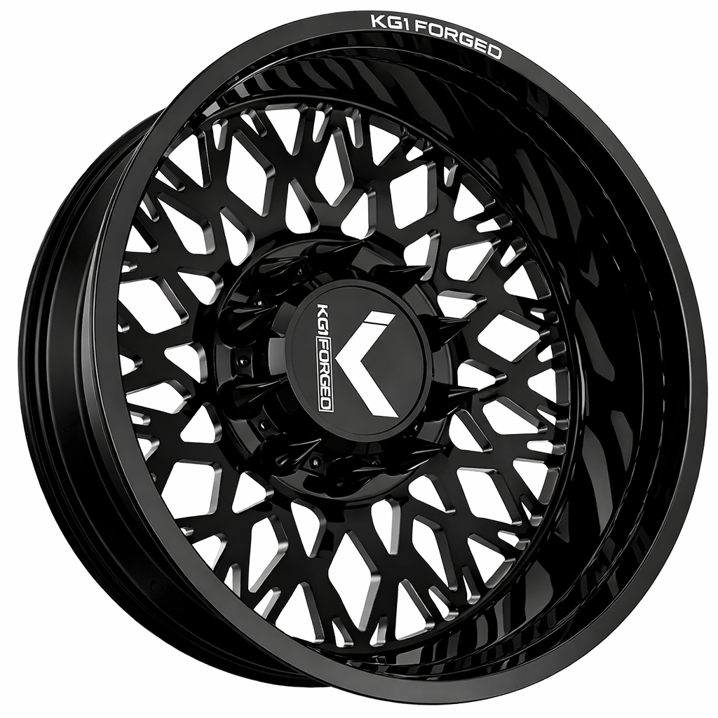 KG1 Elevate-KD 22x8.25 Wheels & Venom Power Tires Trail Hunter R/T 37x12.50R22 Tires - 22" Dually Package