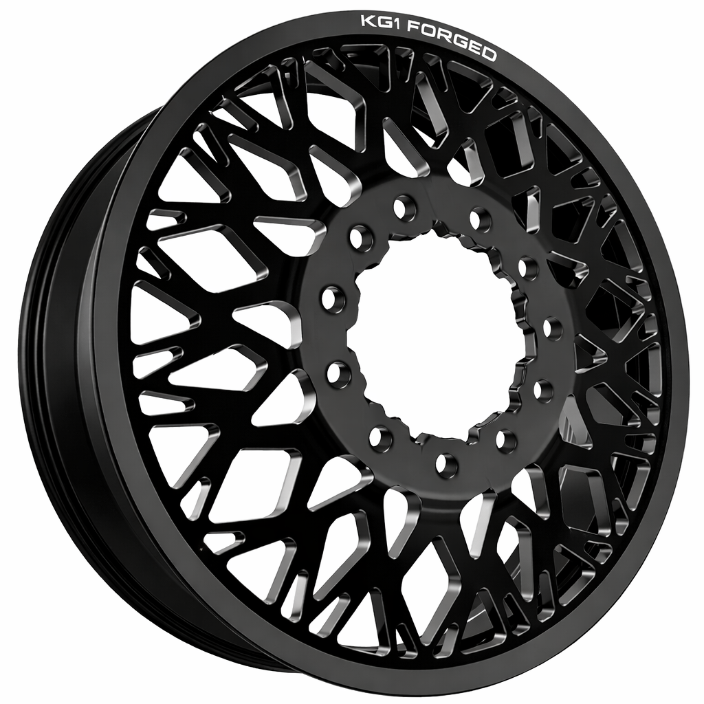 KG1 Elevate-KD 22x8.25 Wheels & Venom Power Tires Trail Hunter R/T 37x12.50R22 Tires - 22" Dually Package