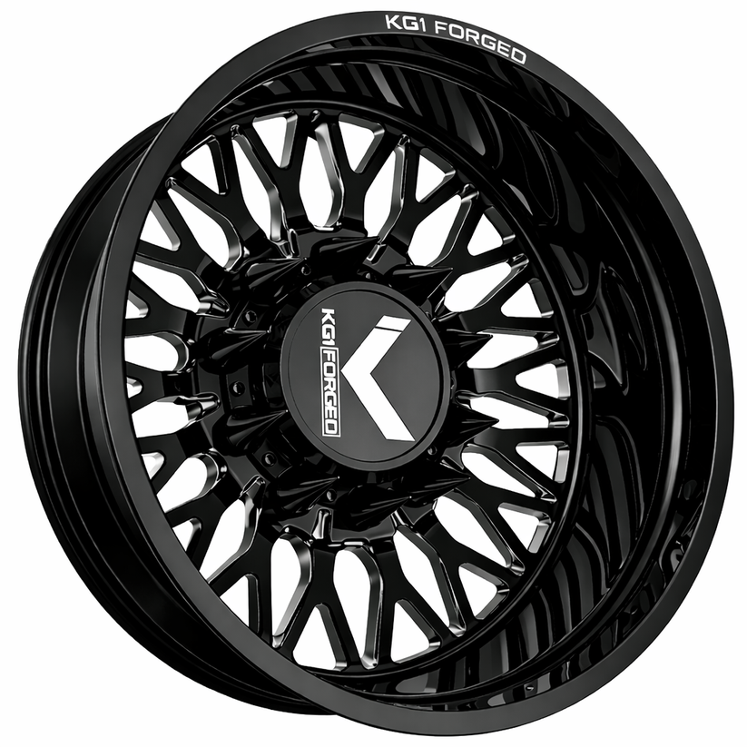 KG1 KD059 Seismic-KD Gloss Black 24x8.25 24" Dually Wheels