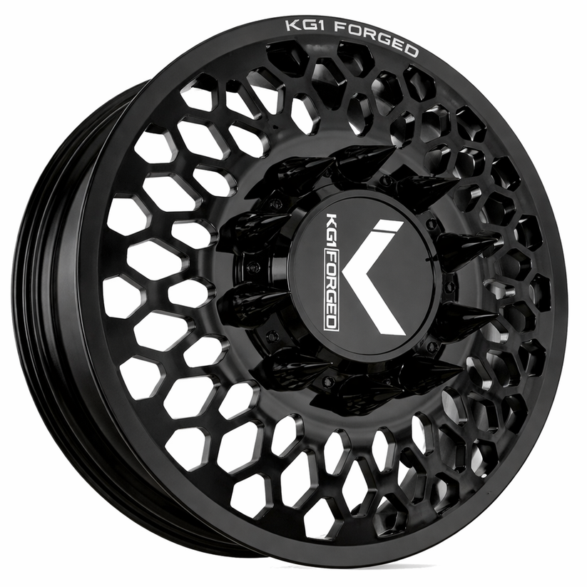 KG1 KD066 Glitz-KD Gloss Black 22x8.25 22" Dually Wheels