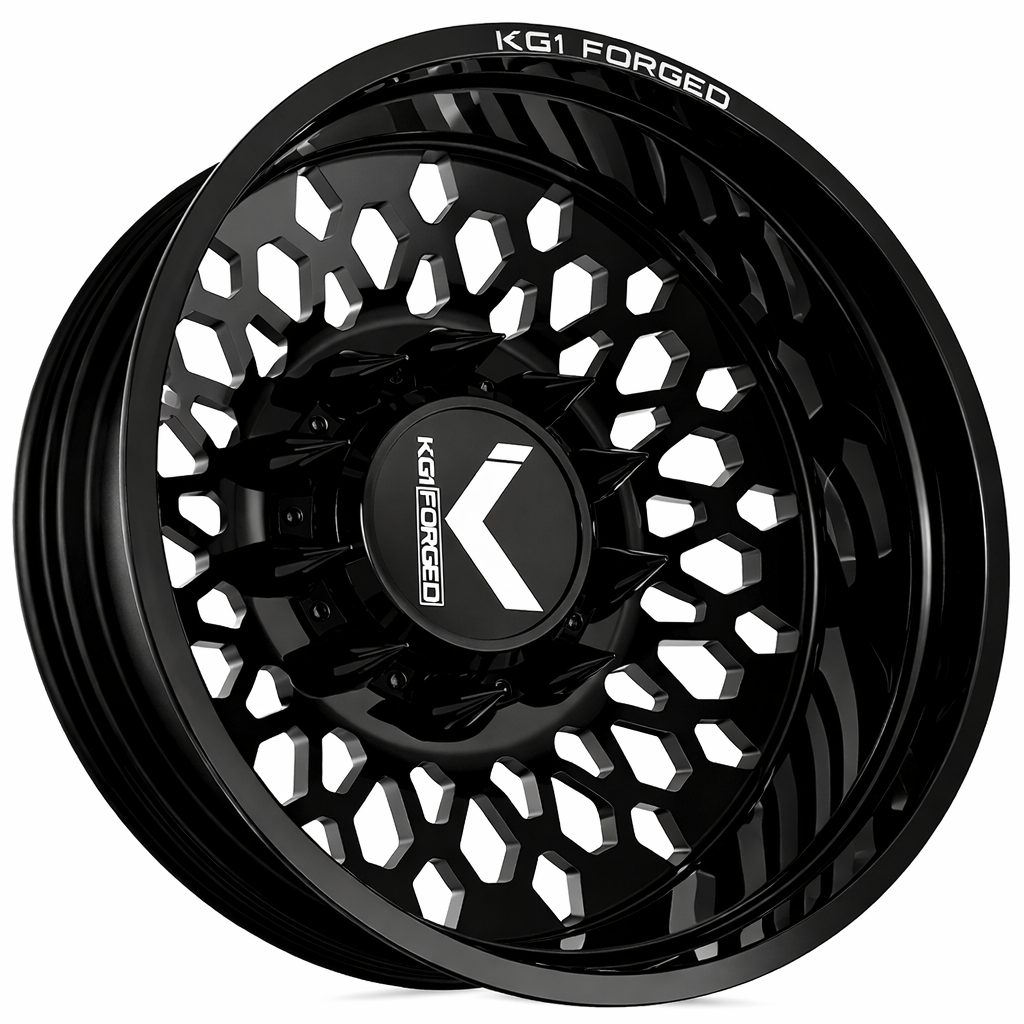 KG1 Glitz-KD 22x8.25 Wheels & Nitto Tires Ridge Grappler 37x12.50R22 Tires - 22" Dually Package