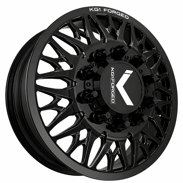 KG1 KD014 Trident-KD Gloss Black 22x8.25 22" Dually Wheels