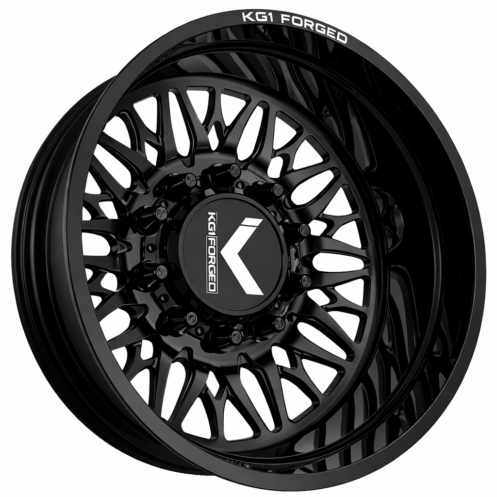 KG1 Trident-KD 22x8.25 Wheels & Venom Power Tires Trail Hunter R/T 37x12.50R22 Tires - 22" Dually Package