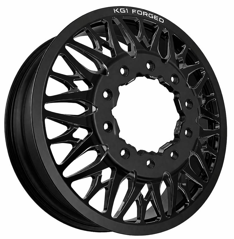 KG1 KD014 Trident-KD Gloss Black 22x8.25 22" Dually Wheels
