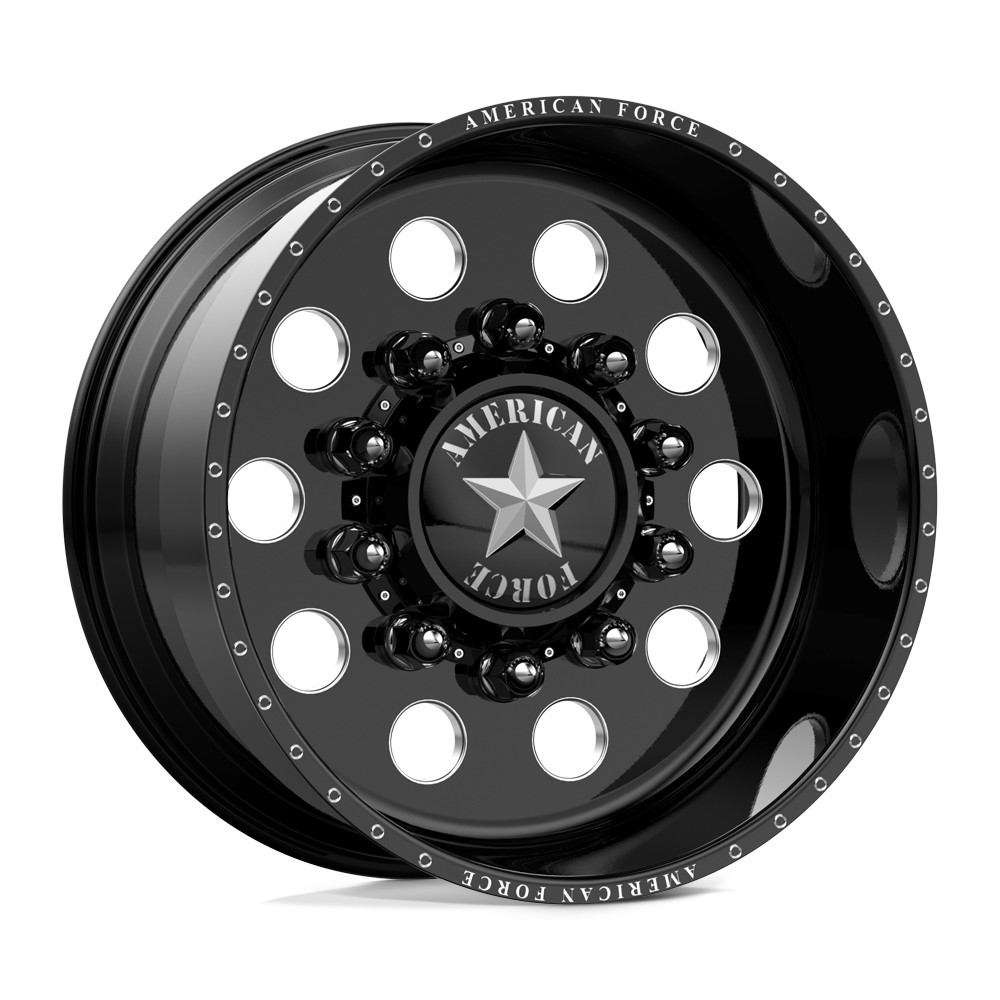 American Force 601 Classic SD Gloss Black Milled 26x12 8x200 Dually Wheels