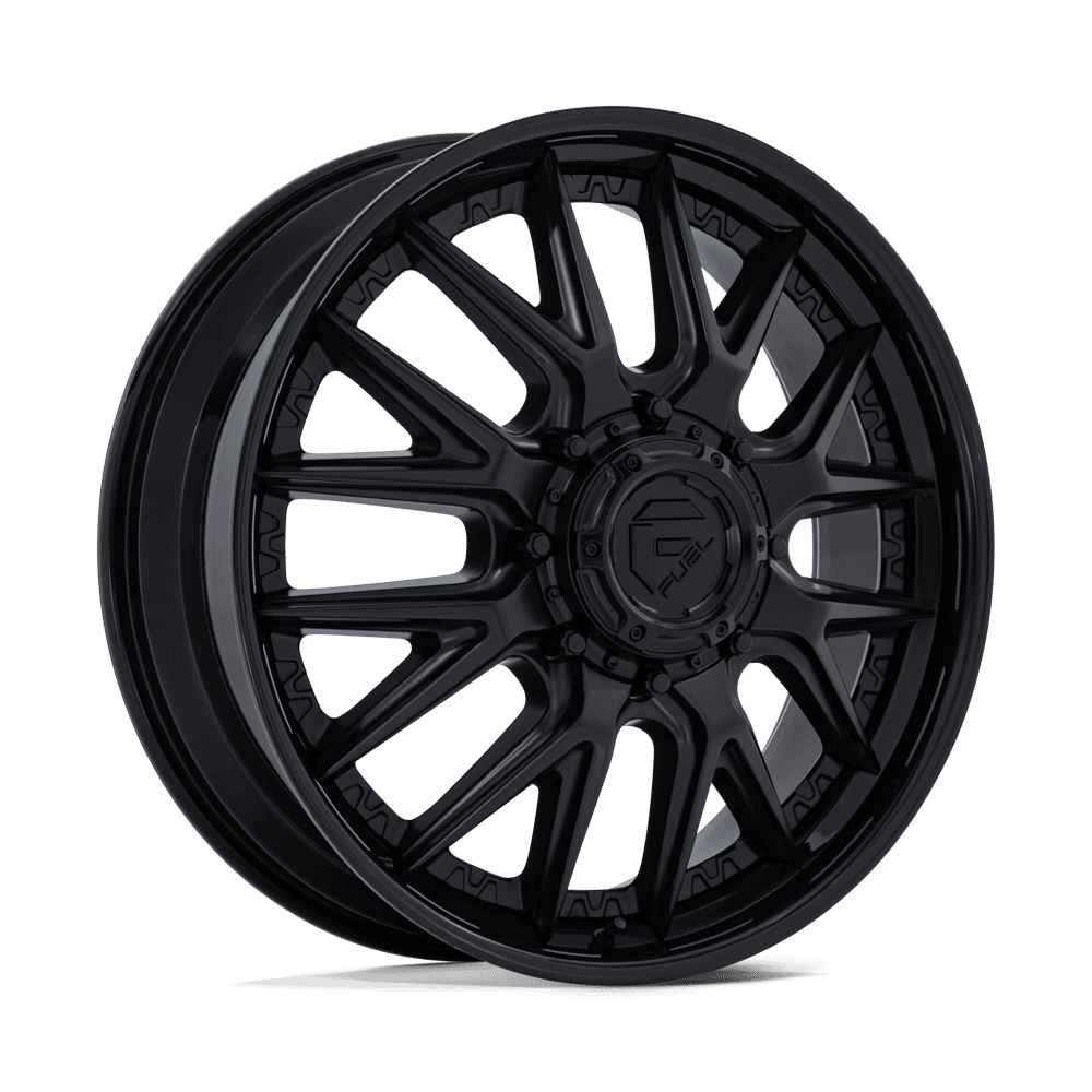 Fuel Offroad Catalyst Matte Black Gloss Black Lip 24x8.25 24" Dually Wheels
