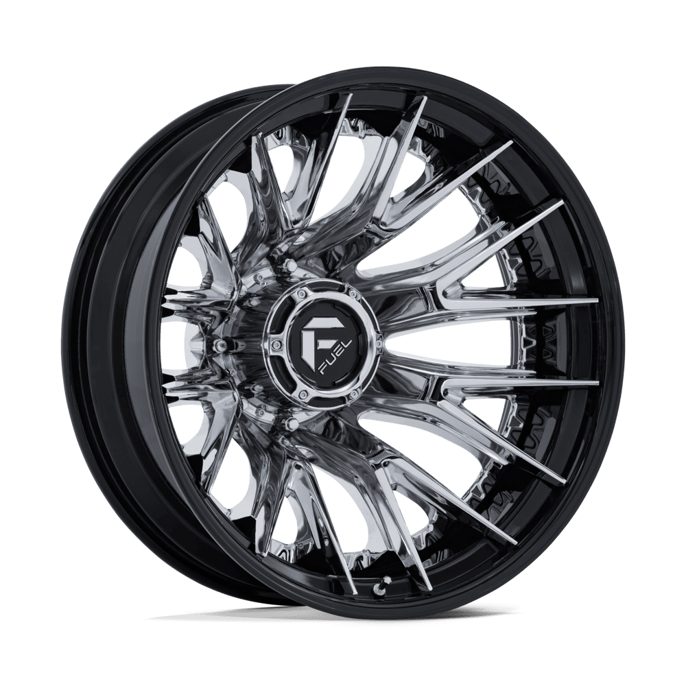 Fuel Offroad Catalyst Chrome Gloss Black Lip 20x8.25 20" Dually Wheels