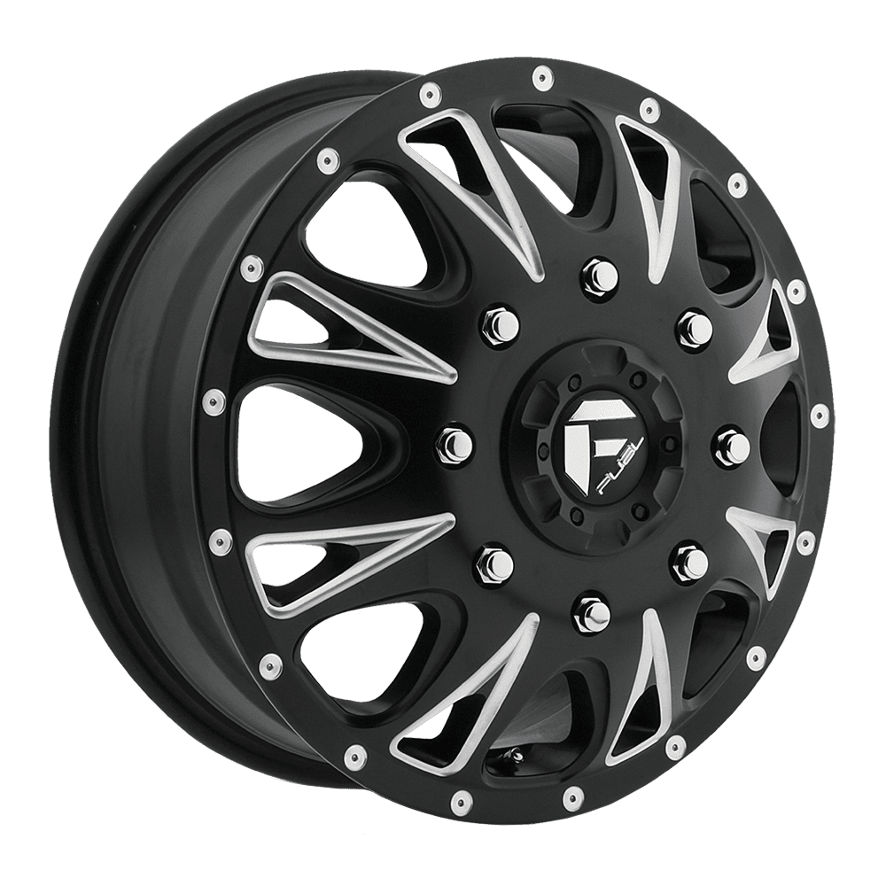 Fuel Offroad Throttle Matte Black Milled 17x6.5 17" Dually Wheels