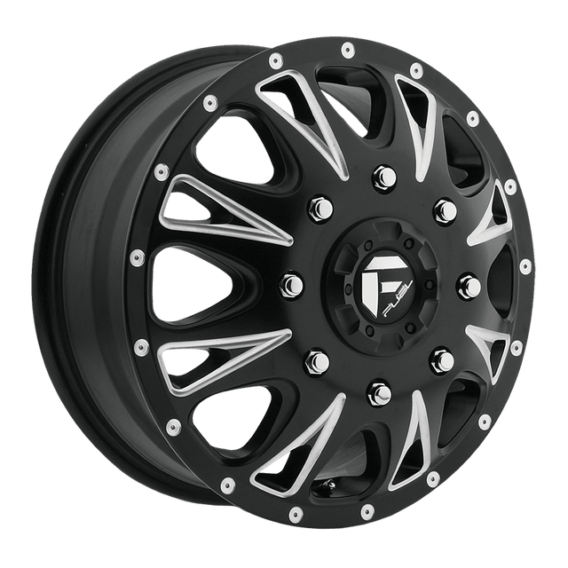 Fuel Offroad Throttle Matte Black Milled 17x6.5 17" Dually Wheels