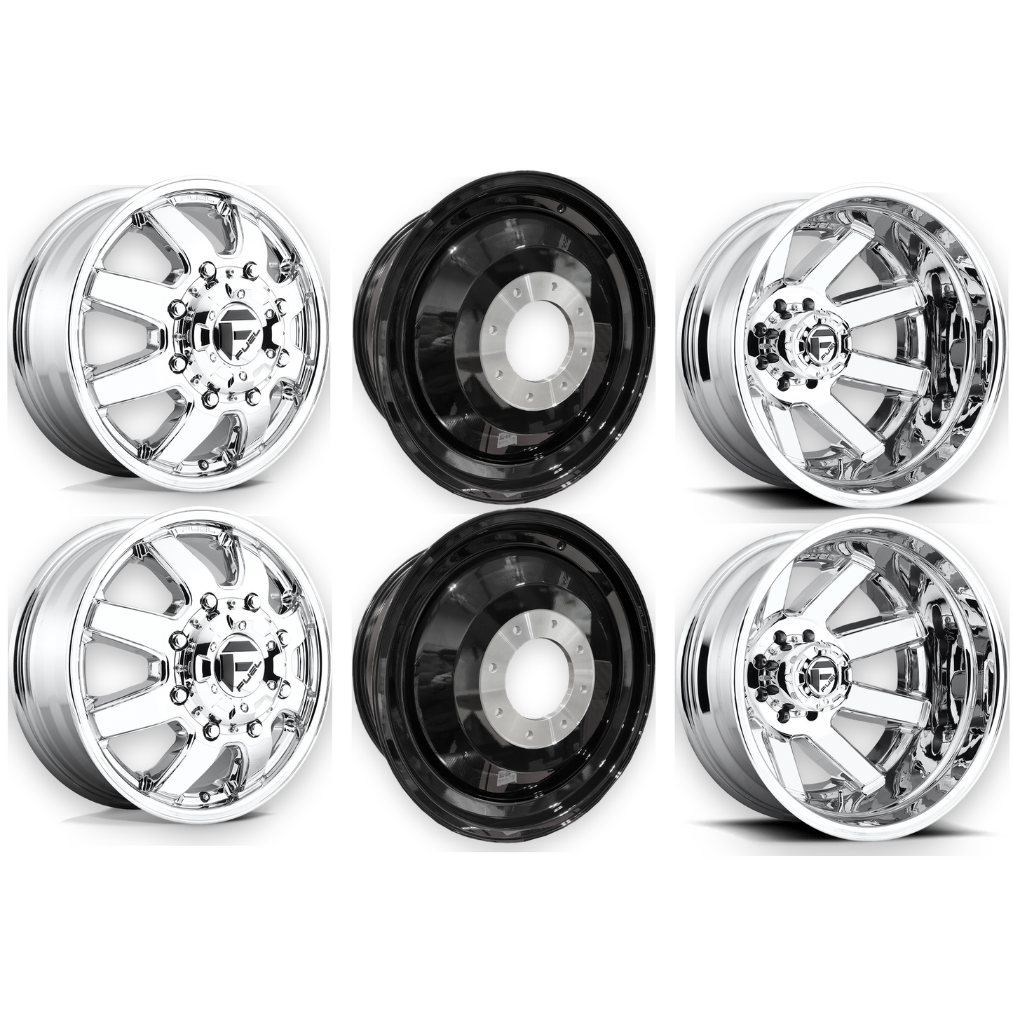 Fuel Offroad Maverick Chrome 20x8.25 20" Dually Wheels