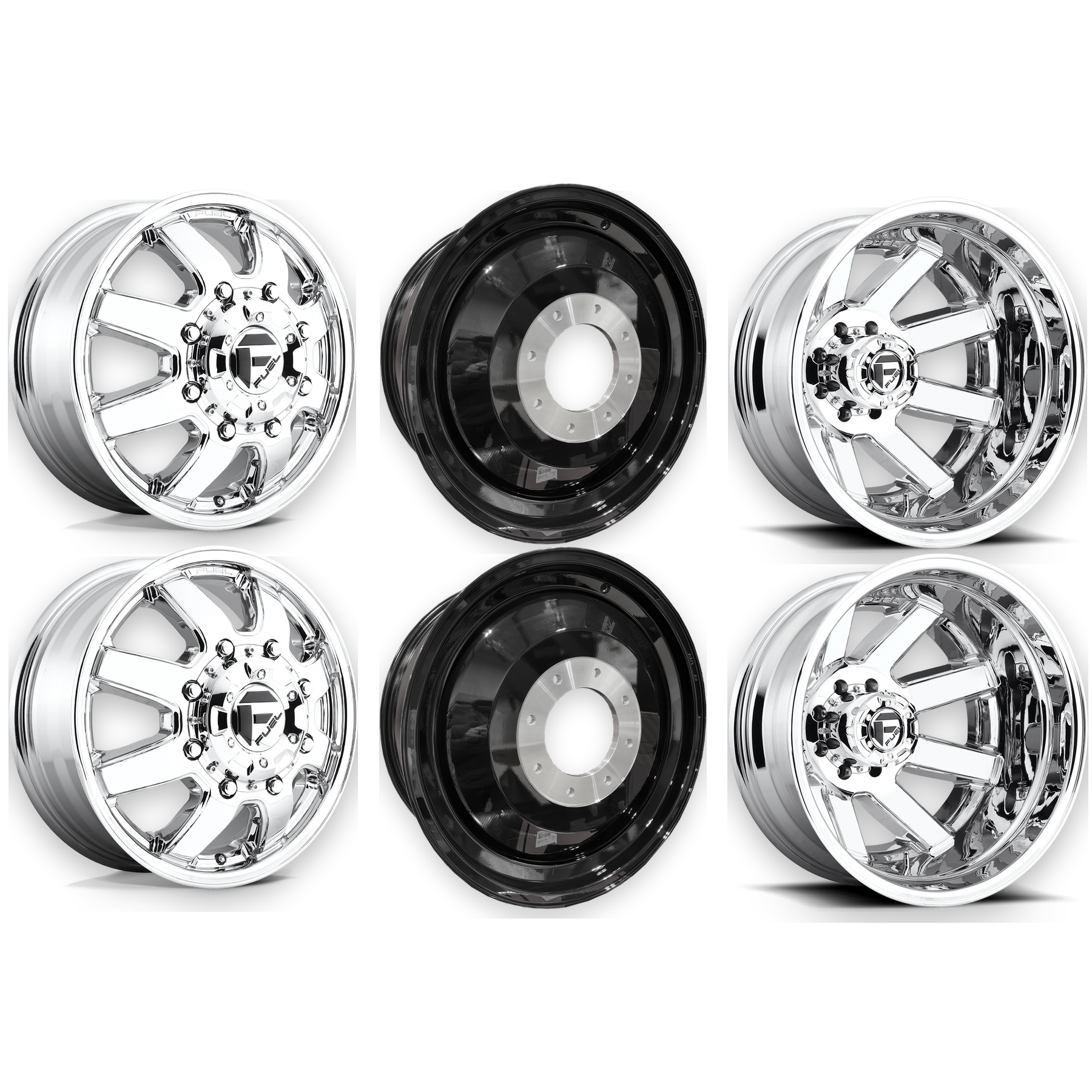 Fuel Offroad Maverick Chrome 20x8.25 20" Dually Wheels
