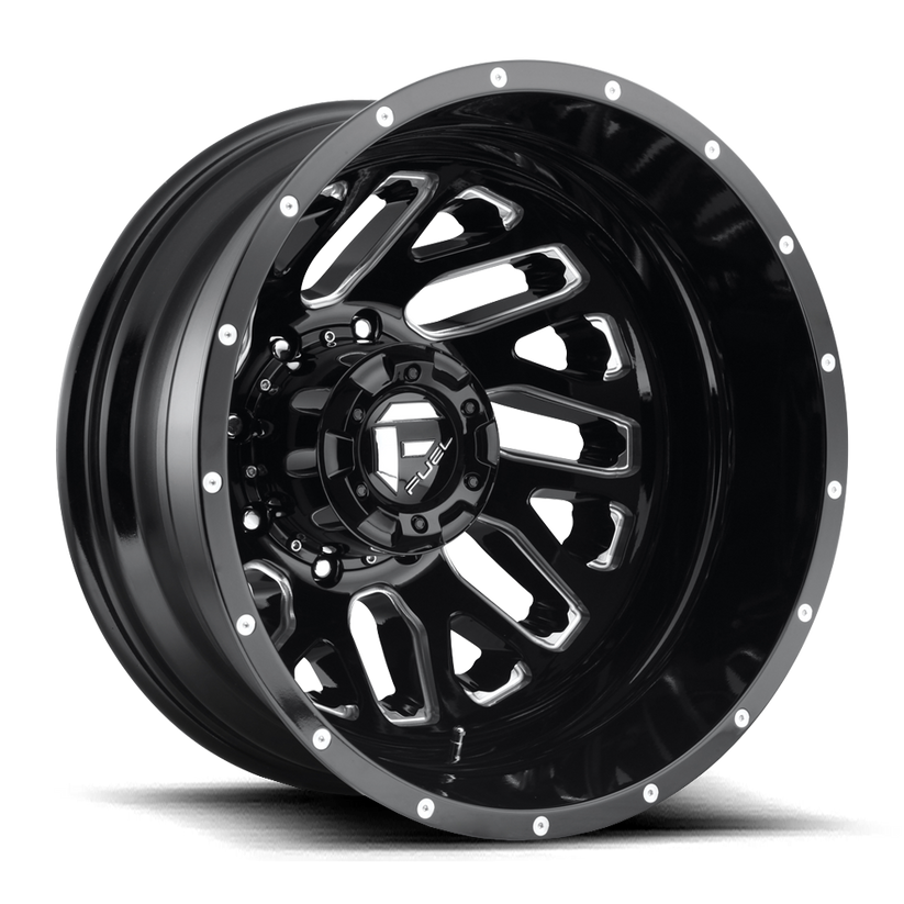 Fuel Offroad Triton Dually 20x8.25 Wheels & Nitto Tires Ridge Grappler 285/65R20 Tires - 20" Dually Package