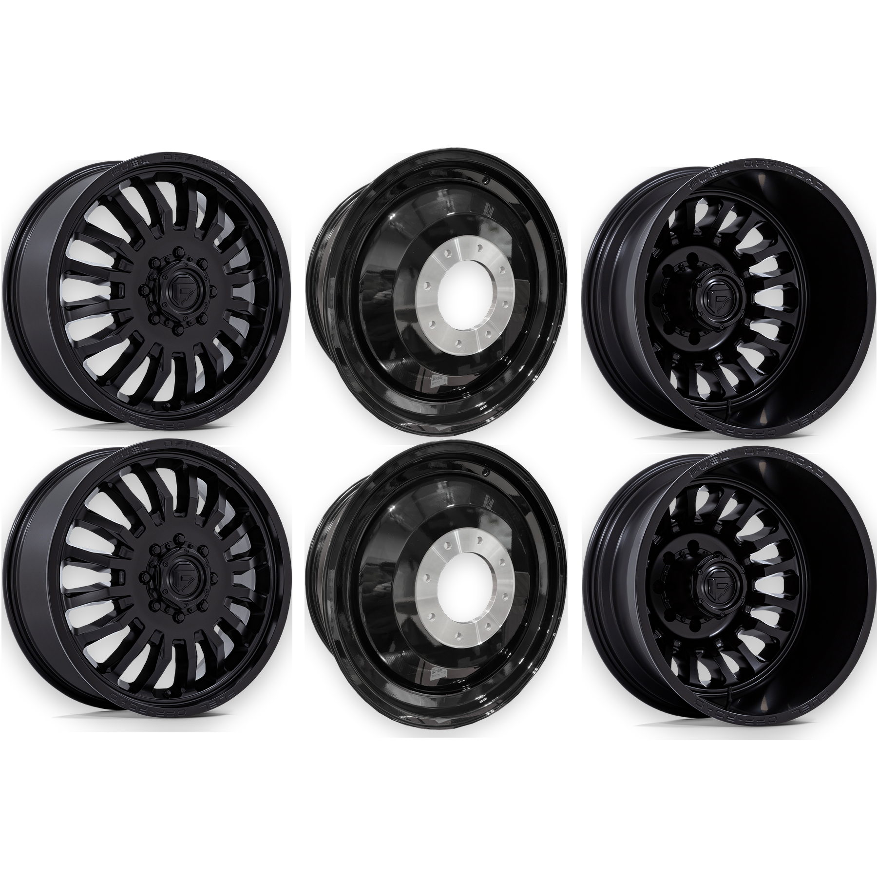 Fuel Offroad Arc Blackout 22x8.25 22" Dually Wheels