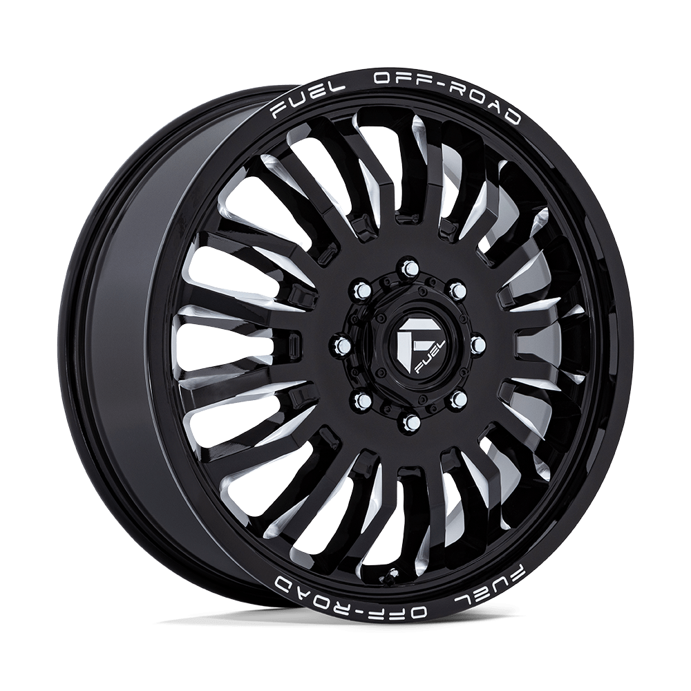 Fuel Offroad Arc Gloss Black Milled 20x8.25 20" Dually Wheels
