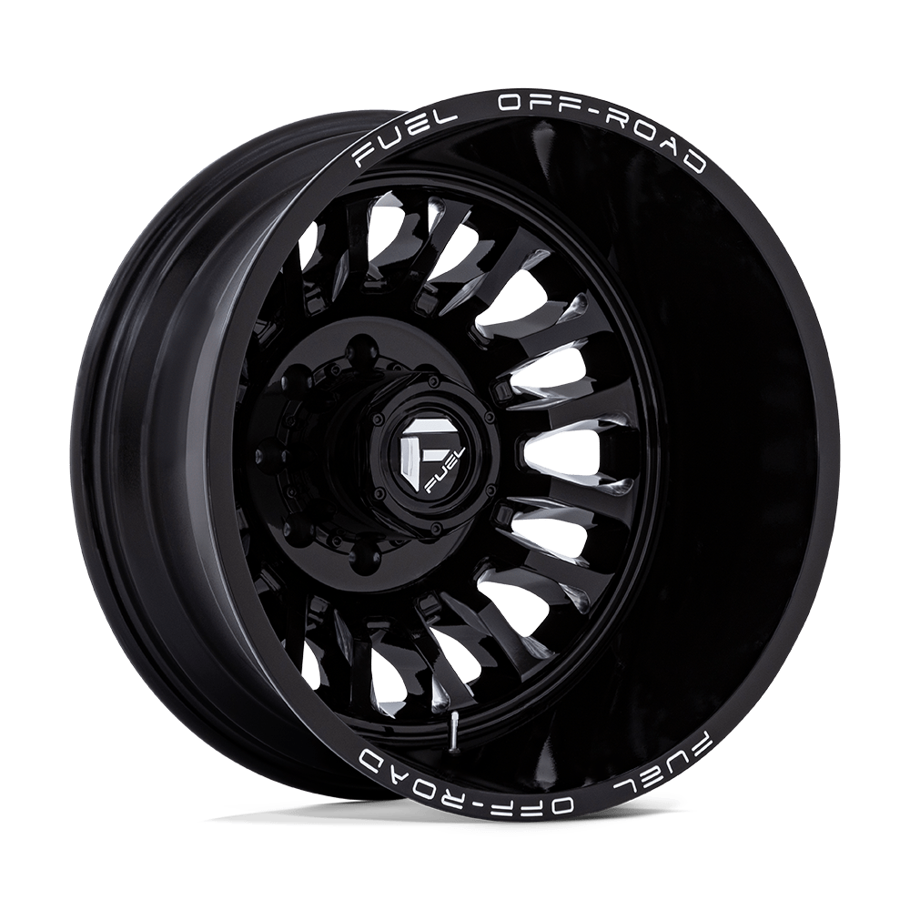 Fuel Offroad Arc Gloss Black Milled 20x8.25 20" Dually Wheels