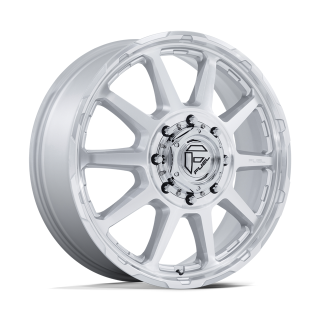 Fuel Offroad D912 Circuit Gloss Silver Machined Face 22x8.25 8x200 Dually Wheels
