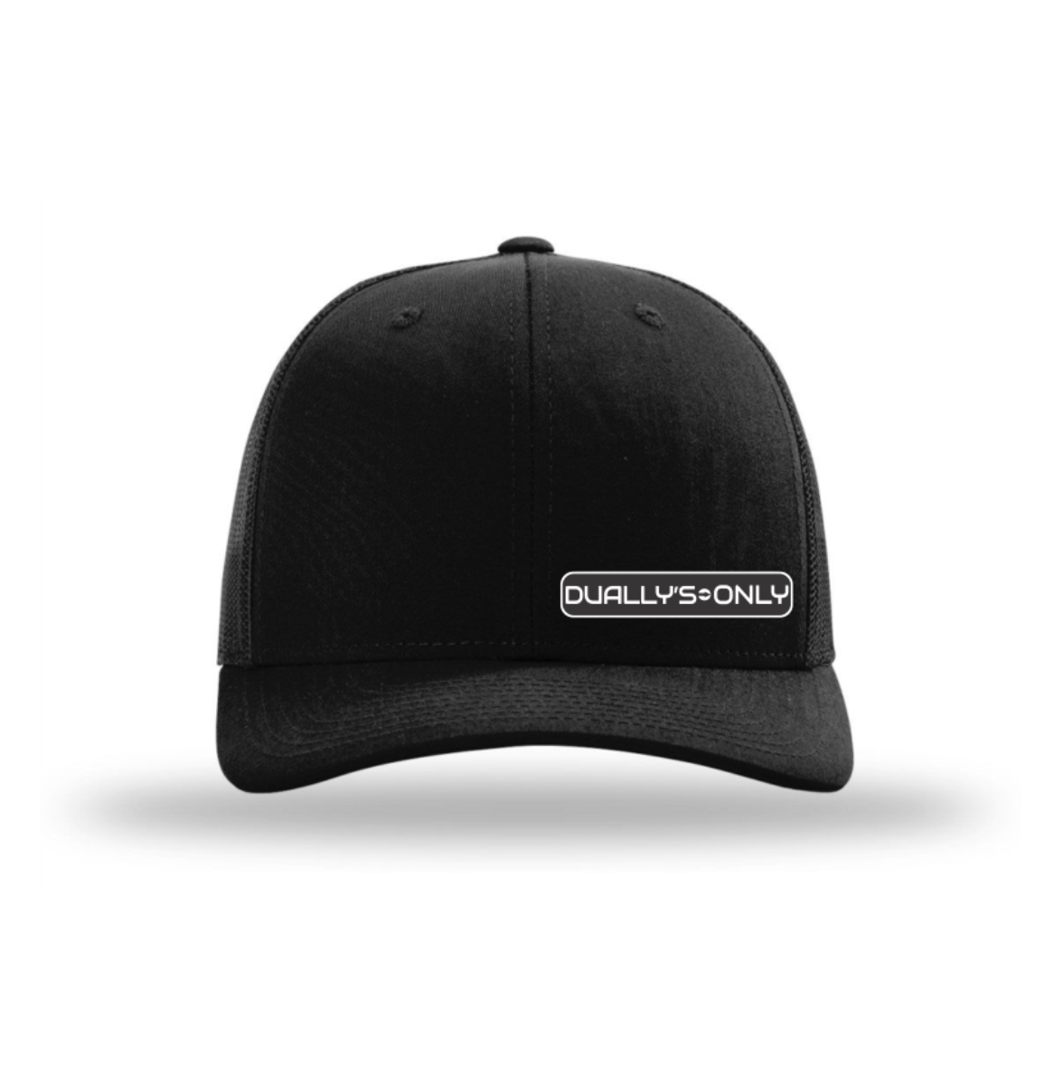 Duallys Only Black / White Logo Richardson 112 Snap Back Hat