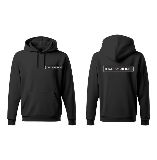 Duallys Only | Hoodie | White Logo