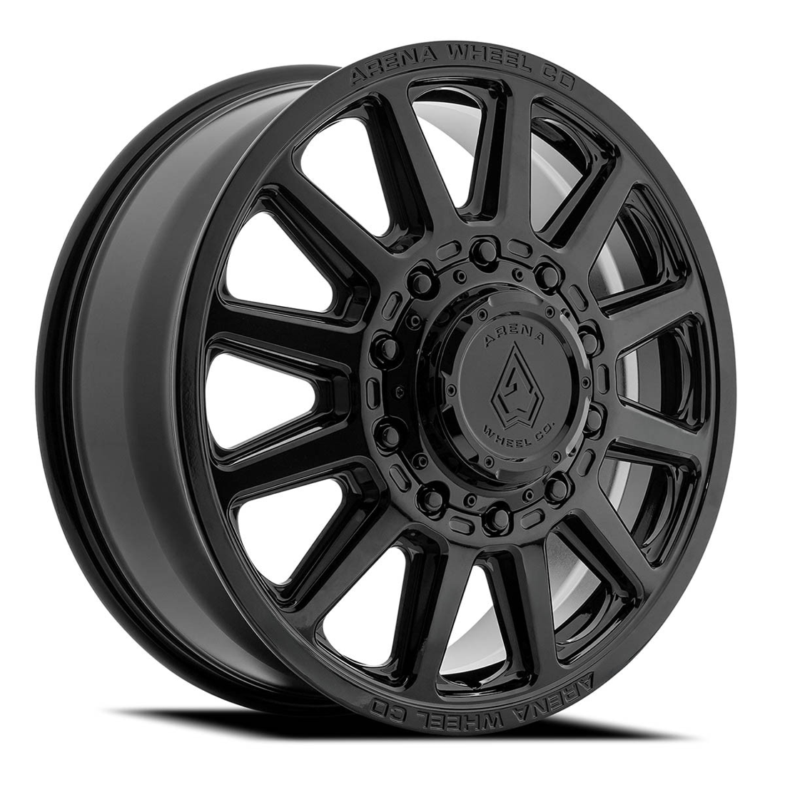 Arena A128 Enduro Gloss Black 22x8.25 8x200 Dually Wheels