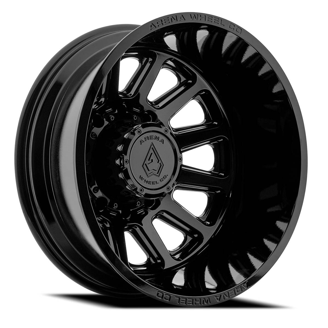 Arena A128 Enduro Gloss Black 22x8.25 8x210 Dually Wheels