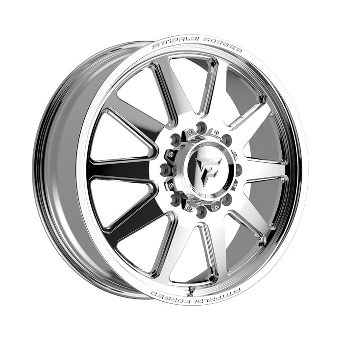 Fittipaldi Forged FDF603P Polished 24x8.25 8x210 with Kenda Tires Klever R/T 35x12.50R24 Dually Package