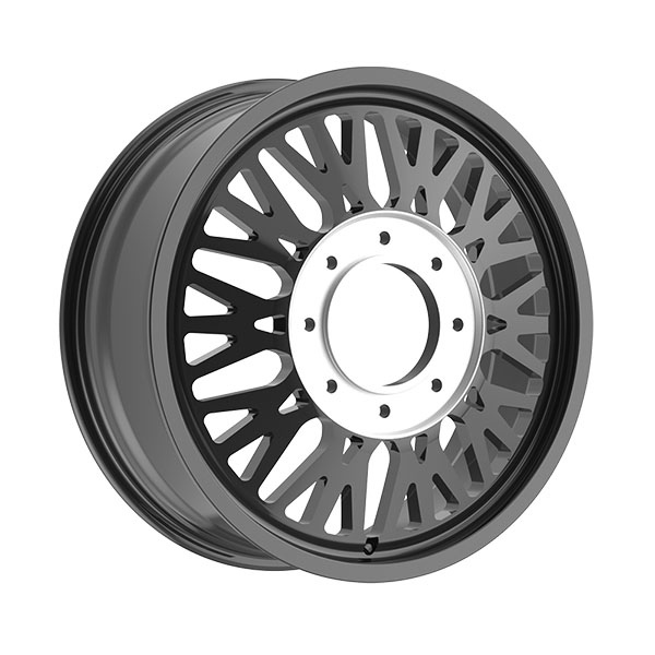 Fittipaldi Forged FDF605B Gloss Black 22x8.25 8x200 with Nitto Tires Ridge Grappler 285/55R22 Dually Package