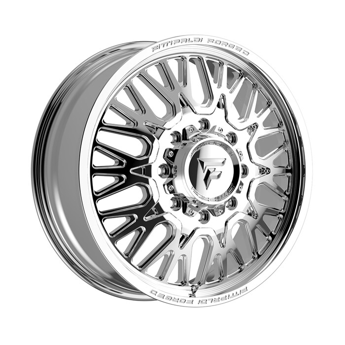 Fittipaldi Forged FDF605P Polished 22x8.25 8x200 with Nitto Tires Ridge Grappler 285/55R22 Dually Package