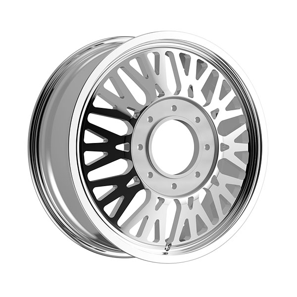 Fittipaldi Forged FDF605P Polished 24x8.25 8x210 with Kenda Tires Klever R/T 35x12.50R24 Dually Package
