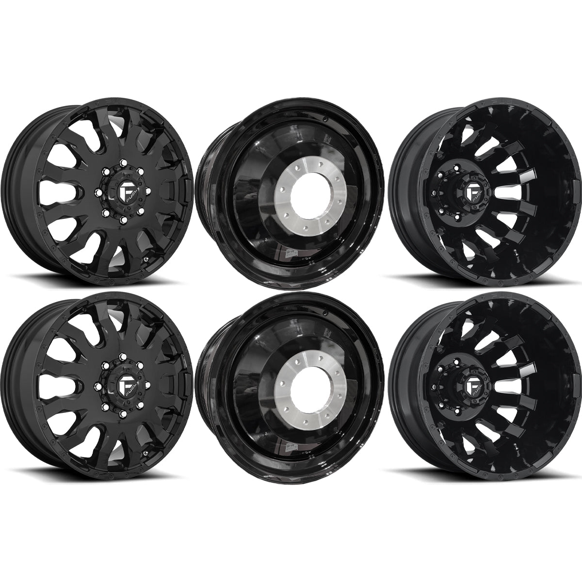 Fuel Offroad Blitz Gloss Black 20x8.25 20" Dually Wheels
