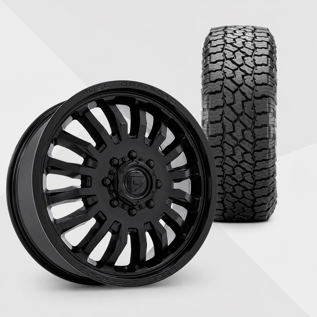 Fuel Offroad Arc 20x8.25 Wheels & Falken Tires Wildpeak A/T4W 35x12.50R20 Tires - 20" Dually Package