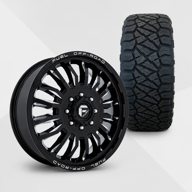 Fuel Offroad Arc 20x8.25 Wheels & Nitto Tires Ridge Grappler 35x12.50R20 Tires - 20" Dually Package
