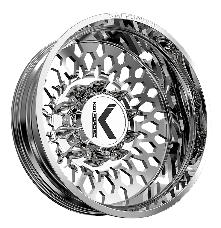 KG1 Glitz-KD 22x8.25 Wheels & Venom Power Tires Trail Hunter R/T 37x12.50R22 Tires - 22" Dually Package